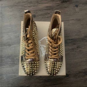 LOUIS SPIKES ORLATO FLAT ANTIC GOLD PYTHON CUIRASSE EU 46